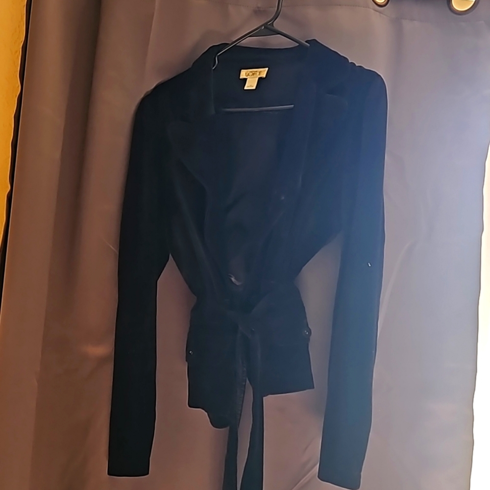 Loft size 14 belted velvet jacket